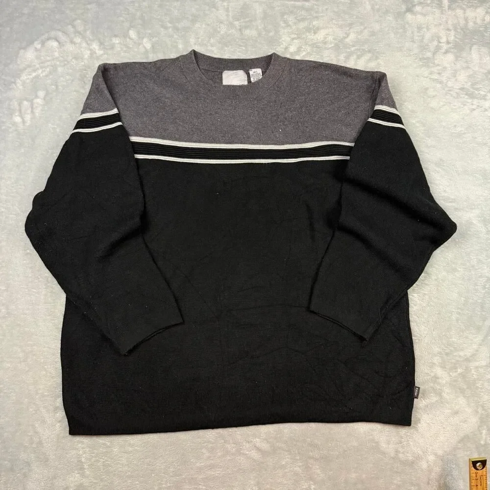 Point-zero Men's Black and Grey Jumper